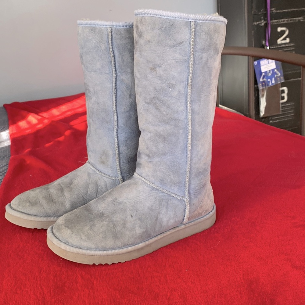 Women’s light blue UGG boots